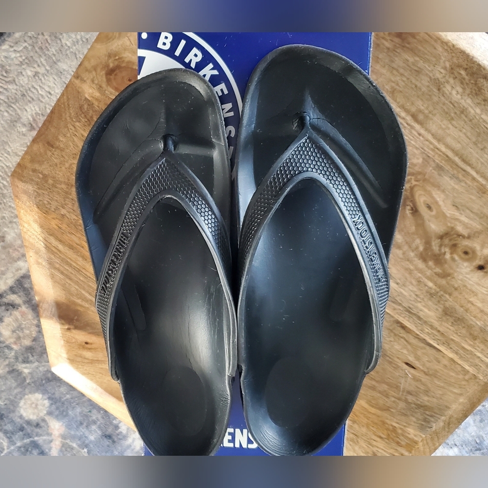 Birkenstock Honolulu Eva Black Women's 38 Very Good Condition - Picture 2 of 7